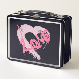 Love Hearts Metall-Lunchbox Metall Brotdose