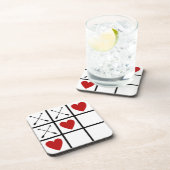 LOVE HEARTS 'n ARROWS Tic Tac Toe Untersetzer (Rechte Seite)