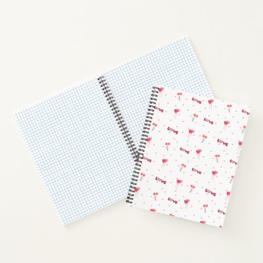 Love & Hearts Notebook Notizblock (Innenseite)