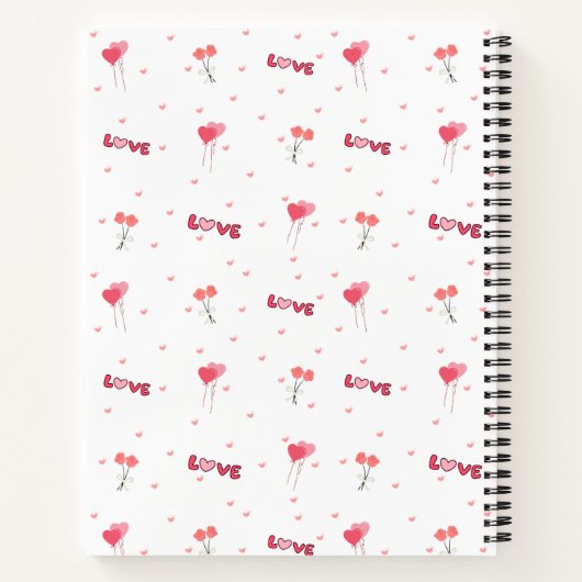 Love & Hearts Notebook Notizblock (Rückseite)