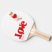 Love & Hearts Personalized Ping Pong Paddle Tischtennis Schläger (Seitenansicht)