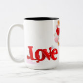 Love & Hearts Personalized Zweifarbige Tasse (Links)