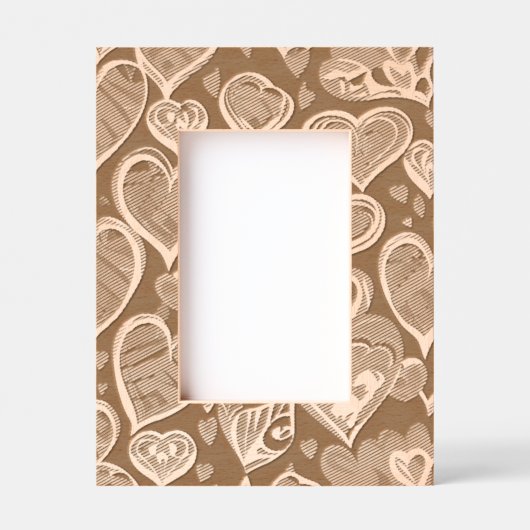 Love Hearts Photo Display for Couples Geätzte Rahmen (Vorderseite)