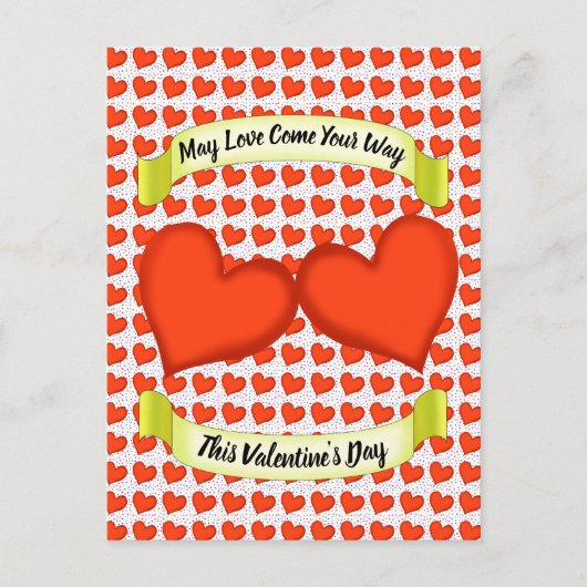 Love Hearts Postcard Feiertagspostkarte (Vorderseite)