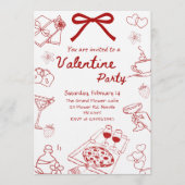 Love & Hearts Valentine’s Celebration Party Einladung (Vorderseite)