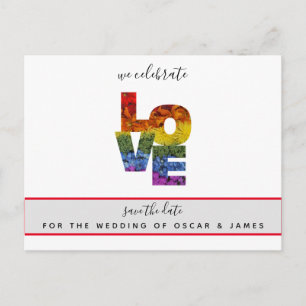LOVE Hochzeit mit gleichgeschlechtlichem Partner - Postkarte