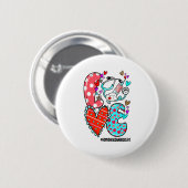 Love Home Health Nurse Life Heart Valentines Day  Button (Vorne & Hinten)