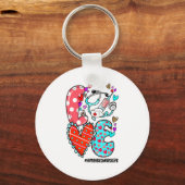 Love Home Health Nurse Life Heart Valentines Day  Schlüsselanhänger (Vorderseite)