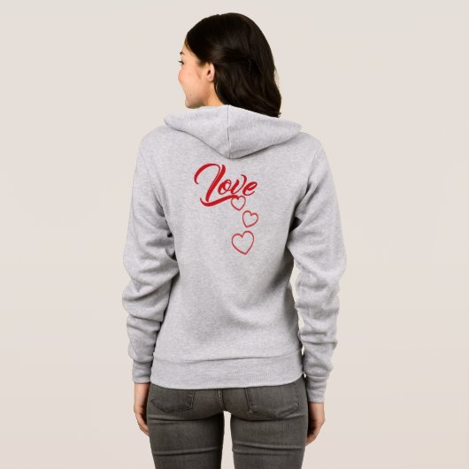 Love  hoodie (Schwarz voll)