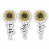 Love. Hope. Faith. Aufkleber (Vorderseite)