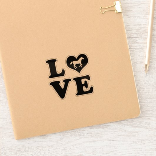 Love Horses Aufkleber (Notizbuch)