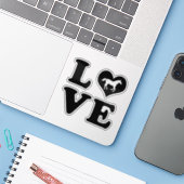 Love Horses Aufkleber (Laptop mit iPhone)