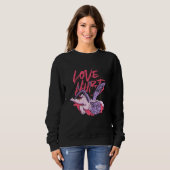 Love Hurts Broken Sad Cupid Valentines Day Emo Bro Sweatshirt (Vorne ganz)