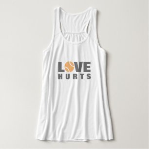 Love Hurts süße Tennis-Panzerspitze für Frauen Tank Top