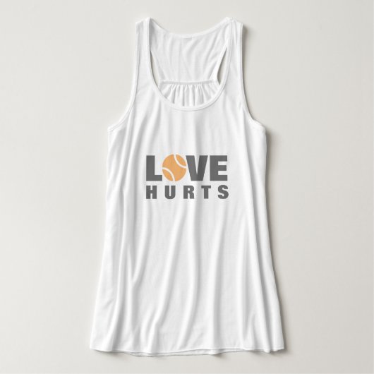 Love Hurts süße Tennis-Panzerspitze für Frauen Tank Top (Design Vorderseite)