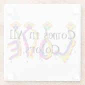 Love in All Colors Glasuntersetzer (Rückseite)