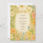 Love in Bloom Botanical QR Code Bridal Shower Einladung (Vorderseite)