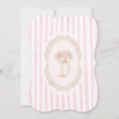 Love in Bloom Bow Champagne Bridal Shower Einladung (Rückseite)