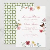 Love in Bloom Bridal Shower Einladung (Vorne/Hinten)
