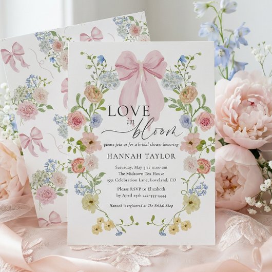 Love in Bloom Bridal Shower Einladung