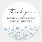 Love in Bloom Bridal Shower Round Favor Stickers (Vorderseite)