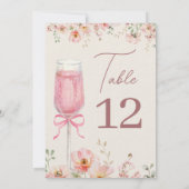 Love in Bloom Champagne Pink Bow Bridal Shower Einladung (Rückseite)