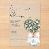 Love in Bloom Chinoiserie Blush Pink Bridal Shower Acryleinladungen (Vorderseite)