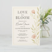 Love in Bloom Floral Wildflower Spring Einladung (Stehend Vorderseite)