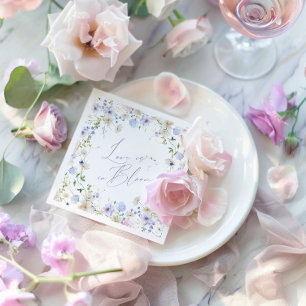 Love In Bloom Florale Hochzeit Brautparty in Lila Serviette
