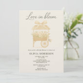 Love in Bloom Flower Market Bow Bridal Shower Einladung (Stehend Vorderseite)