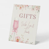 Love in Bloom Gifts Table Bridal Shower Sockelschild (Vorderseite)