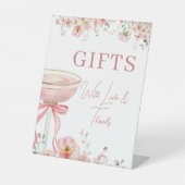 Love in Bloom Gifts Table Bridal Shower Sockelschild (Vorderseite)