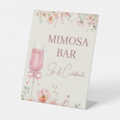 Love in Bloom Mimosa Bar Bridal Shower Sockelschild (Vorderseite)