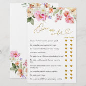 Love In Bloom Over or Under Games Card (Vorne/Hinten)