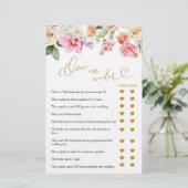 Love In Bloom Over or Under Games Card (Stehend Vorderseite)
