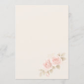 Love in Bloom Pink Champagne Bow Bridal Shower Einladung (Rückseite)