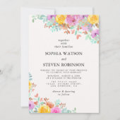 Love in Bloom spring flowers wedding Einladung (Vorderseite)