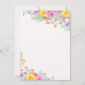 Love in Bloom spring flowers wedding Einladung (Rückseite)