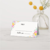 Love in Bloom spring flowers wedding Platzkarte (Rückseite)