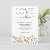 Love in Bloom Spring Garden Bridal Shower Einladung (Stehend Vorderseite)