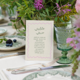 Love in Bloom Whimsical Handwritten Table Two Card Einladung