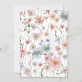 Love in Bloom Wildflower Bridal Shower Einladung (Rückseite)