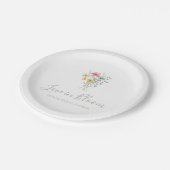 Love in Bloom Wildflower bridal shower Pappteller (Schrägansicht)