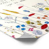 Love in Bloom Wildflower Meadow Bridal Shower Poster (Ecke)