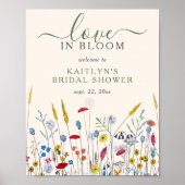 Love in Bloom Wildflower Meadow Bridal Shower Poster (Vorne)