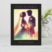Love in Color Flat Save The Date Card (Stehend Vorderseite)