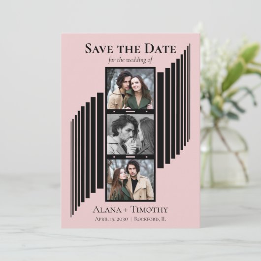 Love in Frames Modern Photo Save the Date (Stehend Vorderseite)