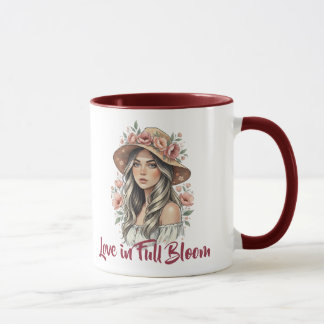 Love in Full Bloom Floral Watercolor Mug Tasse