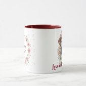 Love in Full Bloom Floral Watercolor Mug Tasse (Zentrum)