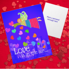 Love in in the Air Personalized Angel Hearts Karte